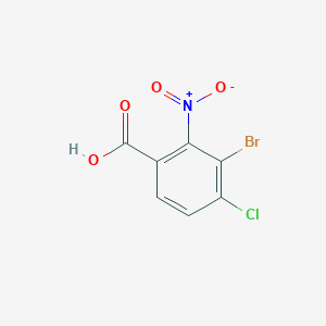 molecular formula C7H3BrClNO4 B1383835 3-Bromo-4-chloro-2-nitrobenzoic acid CAS No. 2090130-05-3