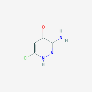 molecular formula C4H4ClN3O B1383839 3-氨基-6-氯吡啶并嘧啶-4-醇 CAS No. 1361947-75-2