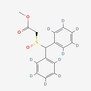 molecular formula C16H16O3S B13838402 2-[(S)-(Diphenylmethyl)sulfinyl-d10]-acetic Acid Methyl Ester 