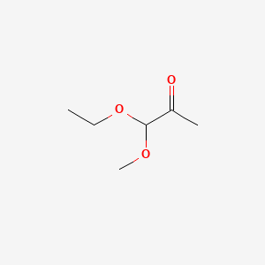 molecular formula C6H12O3 B13838403 2-Propanone, 1-ethoxy-1-methoxy- 