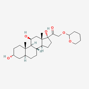 (3Alpha,5Alpha,11Beta)-3,11,17-trihydroxy-21-[(tetrahydro-2H-pyran-2-yl)oxy]-pregnan-20-one