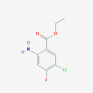 molecular formula C9H9ClFNO2 B1383848 2-氨基-5-氯-4-氟苯甲酸乙酯 CAS No. 1869938-65-7