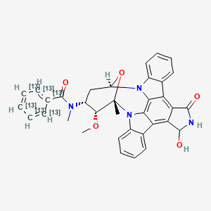 molecular formula C35H30N4O5 B13838545 3-Hydroxy Midostaurin-13C6 