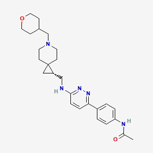 N-[4-[6-[[(2R)-6-(oxan-4-ylmethyl)-6-azaspiro[2.5]octan-2-yl]methylamino]pyridazin-3-yl]phenyl]acetamide