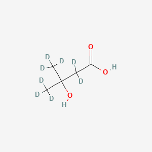 molecular formula C5H10O3 B13838620 beta-Hydroxyisovaleric Acid-d8 