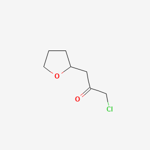 molecular formula C7H11ClO2 B13838660 2-Propanone, 1-chloro-3-(tetrahydro-2-furanyl)- 