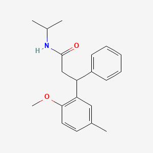 molecular formula C20H25NO2 B13838732 2-Methoxy-5-methyl-N-(1-methylethyl)-beta-phenylbenzenepropanamide 