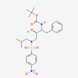 tert-butyl N-[(3S)-3-hydroxy-4-[2-methylpropyl-(4-nitrophenyl)sulfonylamino]-1-phenylbutan-2-yl]carbamate