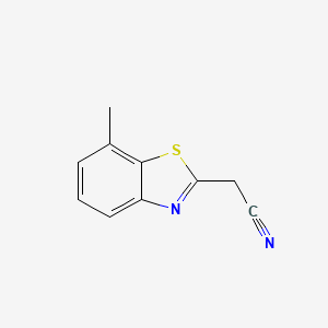 molecular formula C10H8N2S B13838737 2-Benzothiazoleacetonitrile, 7-methyl- 