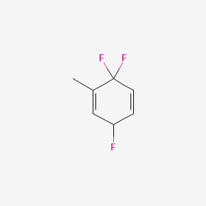 molecular formula C7H7F3 B13838768 3,6,6-Trifluoro-1-methylcyclohexa-1,4-diene 