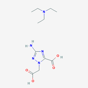 molecular formula C11H21N5O4 B1383878 3-Amino-1-(carboxymethyl)-1h-1,2,4-triazole-5-carboxylic acid triethylamine salt CAS No. 2108834-90-6