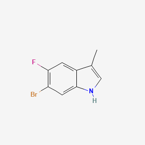 molecular formula C9H7BrFN B1383881 6-Bromo-5-fluoro-3-methyl-1H-indole CAS No. 1360946-09-3