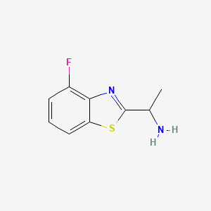 molecular formula C9H9FN2S B13838823 1-(4-Fluoro-1,3-benzothiazol-2-yl)ethanamine 