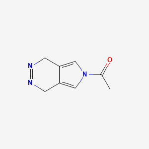 molecular formula C8H9N3O B13838835 1-(1,4-Dihydropyrrolo[3,4-d]pyridazin-6-yl)ethanone 