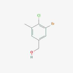 molecular formula C8H8BrClO B13838843 (3-Bromo-4-chloro-5-methylphenyl)methanol 