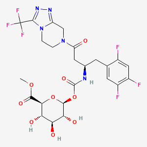 molecular formula C24H25F6N5O9 B13838849 Sitagliptin Carbamoyl beta-D-Glucuronide Methyl Ester 