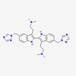 molecular formula C30H36N10 B13838901 Rizatriptan 2,2-Dimer Impurity 