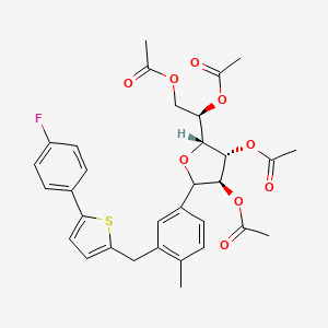 Diacetoxy-5-(3-((5-(4-fluorophenyl)thiophen-2-yl)-1,2-diyl Diacetate