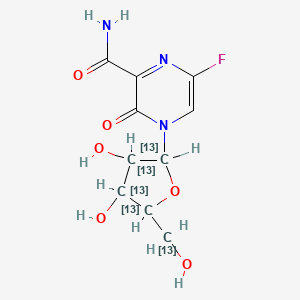 molecular formula C10H12FN3O6 B13838938 T-705 Ribofuranose-13C5 