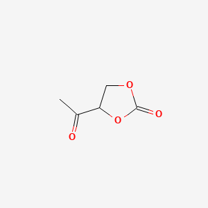 molecular formula C5H6O4 B13838946 1,3-Dioxolan-2-one, 4-acetyl- 