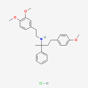 molecular formula C27H34ClNO3 B13838956 N-(3,4-Dimethoxyphenethyl)-4-(4-methoxyphenyl)-2-phenylbutan-2-amine Hydrochloride 