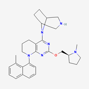 molecular formula C30H38N6O B13838969 4-(3,8-diazabicyclo[3.2.1]octan-8-yl)-8-(8-methylnaphthalen-1-yl)-2-[[(2S)-1-methylpyrrolidin-2-yl]methoxy]-6,7-dihydro-5H-pyrido[2,3-d]pyrimidine 