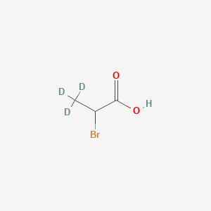 molecular formula C3H5BrO2 B13838995 (+/-)-2-Bromopropionic-3,3,3-D3 acid 