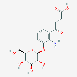 B138390 4-(2-Amino-3-hydroxyphenyl)-4-oxobutanoic acid O-glucoside CAS No. 156913-43-8