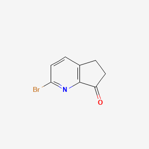 molecular formula C8H6BrNO B1383900 2-Bromo-5H-cyclopenta[b]pyridin-7(6H)-one CAS No. 1256823-72-9
