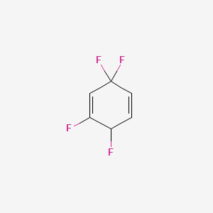 molecular formula C6H4F4 B13839007 1,3,3,6-Tetrafluorocyclohexa-1,4-diene 