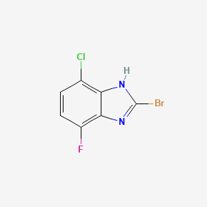 molecular formula C7H3BrClFN2 B1383903 2-Bromo-4-chloro-7-fluoro-1H-benzimidazole CAS No. 1388058-22-7