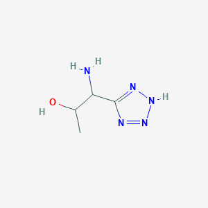 molecular formula C4H9N5O B1383906 1-Amino-1-(1H-tetrazol-5-yl)propan-2-ol CAS No. 1823958-60-6