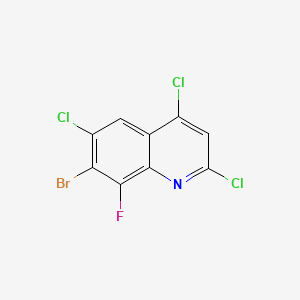 molecular formula C9H2BrCl3FN B13839108 7-Bromo-2,4,6-trichloro-8-fluoroquinoline 