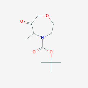 molecular formula C11H19NO4 B1383914 Tert-Butyl 5-Methyl-6-Oxo-1,4-Oxazepane-4-Carboxylate CAS No. 1824026-76-7
