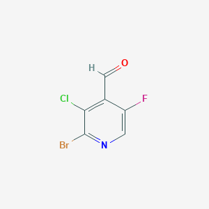 molecular formula C6H2BrClFNO B1383924 2-Bromo-3-chloro-5-fluoroisonicotinaldehyde CAS No. 2092831-98-4