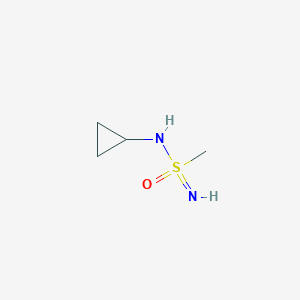 molecular formula C4H10N2OS B1383929 N-Cyclopropylmethanesulfonoimidamide CAS No. 1999257-63-4