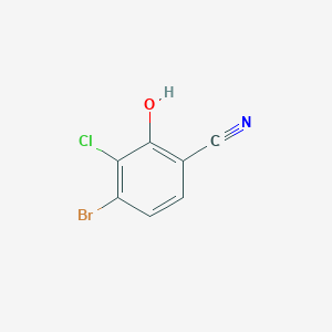 molecular formula C7H3BrClNO B1383930 4-溴-3-氯-2-羟基苯甲腈 CAS No. 2090588-60-4