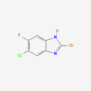 molecular formula C7H3BrClFN2 B1383931 2-溴-5-氯-6-氟-1H-苯并咪唑 CAS No. 1388026-93-4