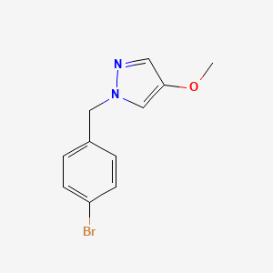 molecular formula C11H11BrN2O B1383933 1-[(4-溴苯基)甲基]-4-甲氧基-1H-吡唑 CAS No. 1870132-19-6