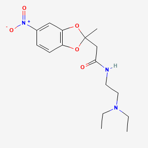 N-(2-Diethylaminoethyl)-2-methyl-5-nitro-1,3-benzodioxole-2-acetamide