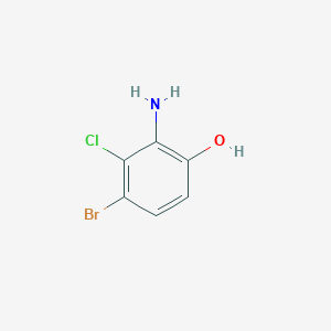 molecular formula C6H5BrClNO B1383937 2-Amino-4-bromo-3-chlorophenol CAS No. 2091488-61-6