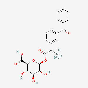 rac Ketoprofen-13C,d3 Acyl-b-D-glucuronide(Mixture of diastereomers)