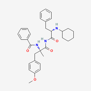 N-[(2R)-1-[[(2S)-2-(cyclohexylamino)-3-phenylpropanoyl]amino]-3-(4-methoxyphenyl)-2-methyl-1-oxopropan-2-yl]benzamide