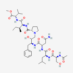 Acetyl-seryl-leucyl-asparaginyl-phenylalanyl-psi-(2-hydroxy-1-ethylamine)-prolyl-isoleucyl-valine-methoxy