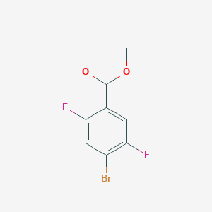 molecular formula C9H9BrF2O2 B1383942 1-溴-4-(二甲氧甲基)-2,5-二氟苯 CAS No. 1951439-57-8