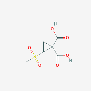 molecular formula C6H8O6S B1383943 2-Methanesulfonylcyclopropane-1,1-dicarboxylic acid CAS No. 2059948-72-8