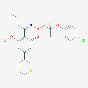 lithium;2-[(Z)-N-[2-(4-chlorophenoxy)propoxy]-C-propylcarbonimidoyl]-3-oxo-5-(thian-3-yl)cyclohexen-1-olate