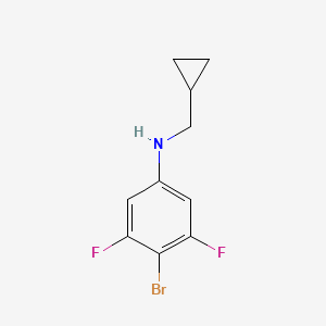 molecular formula C10H10BrF2N B1383952 4-溴-N-(环丙基甲基)-3,5-二氟苯胺 CAS No. 1875199-07-7