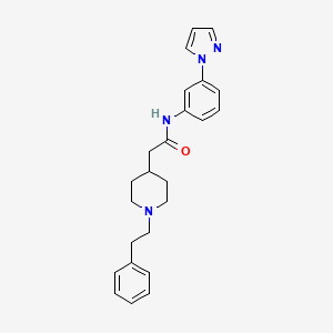 2-(1-Phenethylpiperidin-4-yl)-N-(3-pyrazol-1-ylphenyl)acetamide