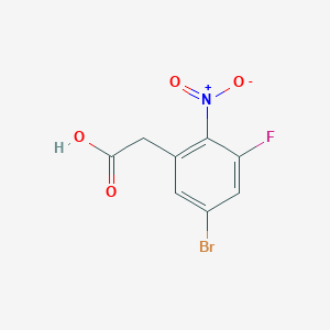 molecular formula C8H5BrFNO4 B1383957 (5-Bromo-3-fluoro-2-nitrophenyl)acetic acid CAS No. 1805938-07-1